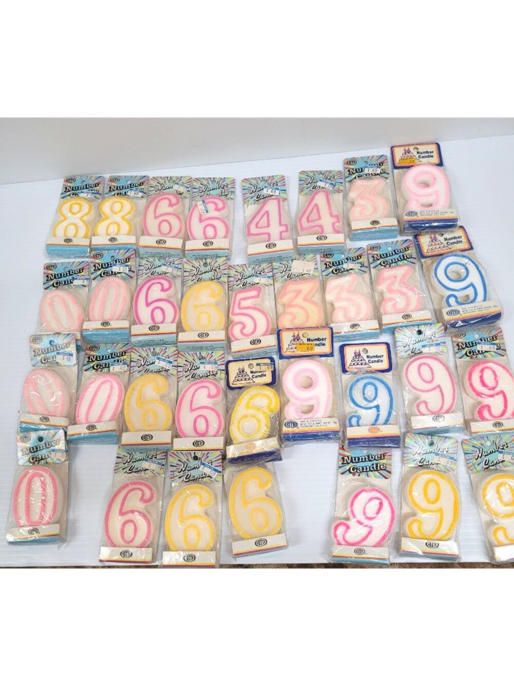 Birthday Cake Etta Candles Numbers Lot 33  Vintage 1980s Etta Unopened
